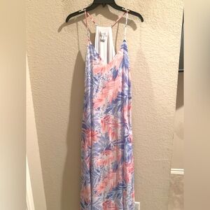 Nicole Miller S Multi color Razor back Spaghetti Strap Sundress